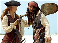 Một cảnh trong phim Cướp biển Caribê