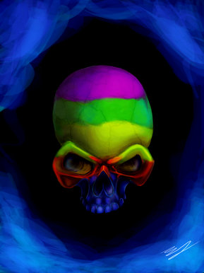 Rainbow Skull