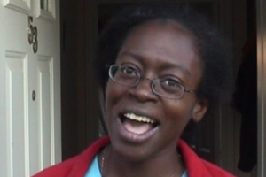 Audrey is carrying on a family tradition by blessing her house.