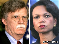 کاندوليزا رايس و جان بولتون