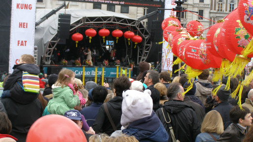 特拉法加广场上