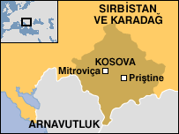 Kosova'nın haritası