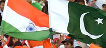 Indian and Pakistan flags