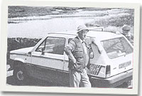 Hefin Williams, a'i gyfaill Gwilym Williams wrth Lyn Conwy.