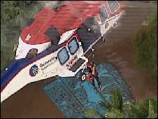 Resgate em área alagada na Austrália