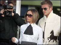 O jogador David Beckham e sua mulher, Victoria