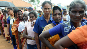 Voters at a polling centre in the eastern province