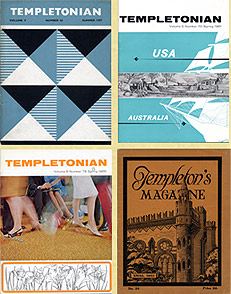 Covers of the Templetonian magazine
