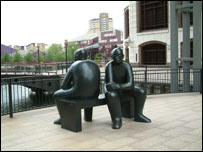 Một góc khu Canary Wharf