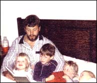 Andrew Duke teaching his familyi