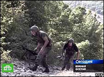 جدایی طلبان در حال نبرد - تصویر تلویزیون روسیه