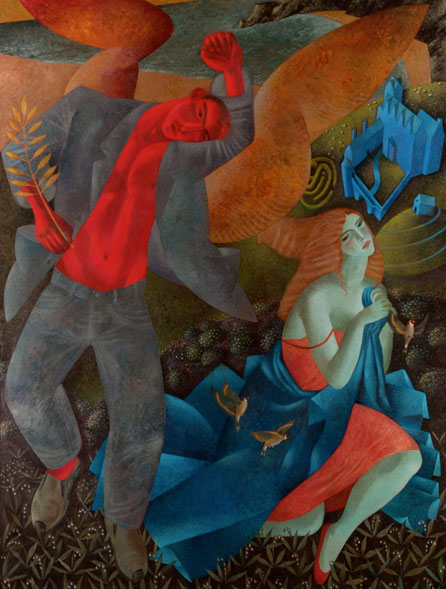 The Virgin of Goldfinches (2009) by Clive Hicks-Jenkins