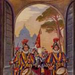 Memento of a visit to the Swiss Guard's Mess in Vatican City sent by Sergeant Pfeiffer. Memento of a visit to the Swiss Guard's Mess in Vatican City sent by Sergeant Pfeiffer.