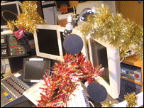 Tinsel in the studio