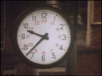 Railway station clock