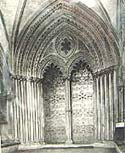 Image of the porch to the Galilee chapel at Ely Cathedral
