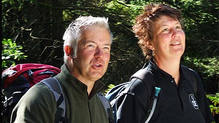 Derek Brockway and walking guide Kerry Rees