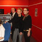 Emma (far right) in the Féile FM studio just after the launch of the station