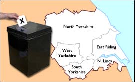 Map showing the Yorkshire Assembly area