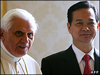 Giáo hoàng Benedict và Thủ tướng Việt Nam Nguyễn Tấn Dũng