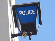 Police sign