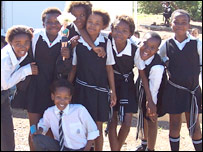 Pupils from Makukhanye School in South Africa