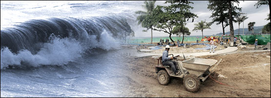 सूनामी से मची तबाही और उसके बाद पुनुर्निर्माण का काम