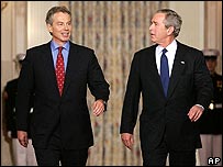 Hai ông Tony Blair và George Bush