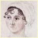 Jane Austen as painted by her sister Cassandra, &copy; National Portrait Gallery.