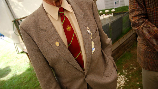 Detail of member's jacket.