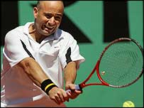 Jérôme Haehnel e Andre Agassi