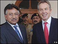 Thủ tướng Anh Tony Blair và tổng thống Musharraf