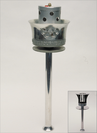 Photo: The torch design for the 1956 Summer Olympic Games