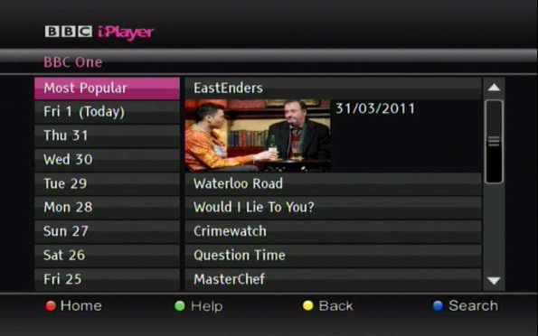 App of BBC iPlayer MHEG
