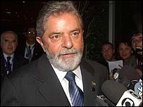 Presidente Lula em entrevista coletiva na chegada a Córdoba. Foto: Valter Campanato/ABr