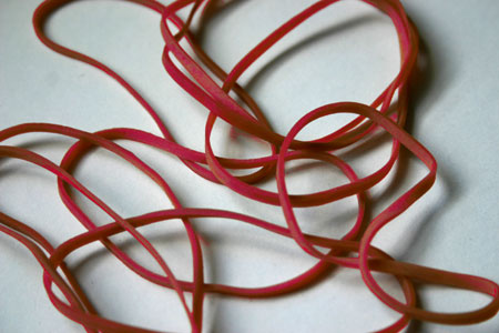 Red rubber bands