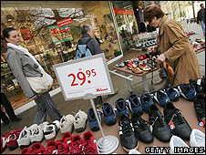 Berlin shoe shop - file pic