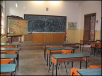 sala de clasa in timpul grevei