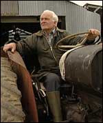 John Oakeley on a tractor