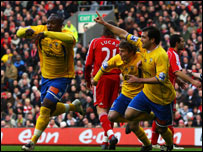 哈万特庆祝首粒进球