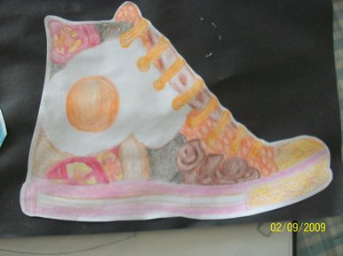 Converse trainer made from english breakfast