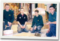 (or chwith) Martin Owen, Darren Jones, Justin Campbell ac Aaron Griffiths