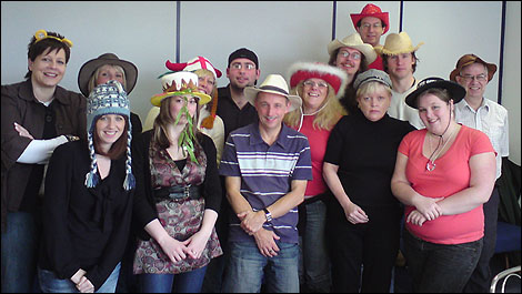 Staff in hats