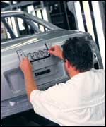 Audi A8 being assembled