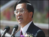 O presidente de Taiwan, Chen Shui-bian