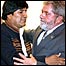 Os presidentes da Bolívia, Evo Morales, e do Brasil, Luiz Inácio Lula da Silva (foto de arquivo)