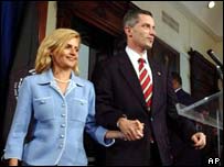 James McGreevey, ao lado de sua mulher, Dina