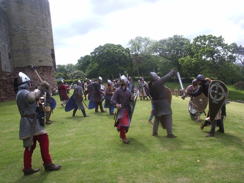 Rhuddlan Castle re-enactment, courtesy Mike Demack
