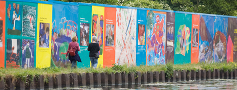 Olympic hoardings, Hackney Wick
