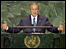 O presidente dos Estados Unidos, George W. Bush, discursando na ONU nesta quarta-feira